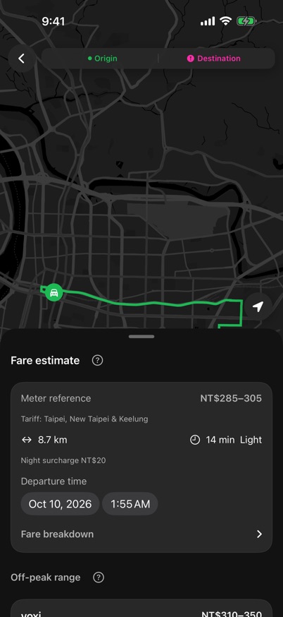 Meter-taxi reference